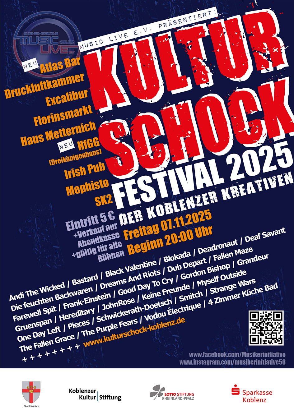 Freitag, 07. November 2025 - Music Live – So klingt Koblenz!