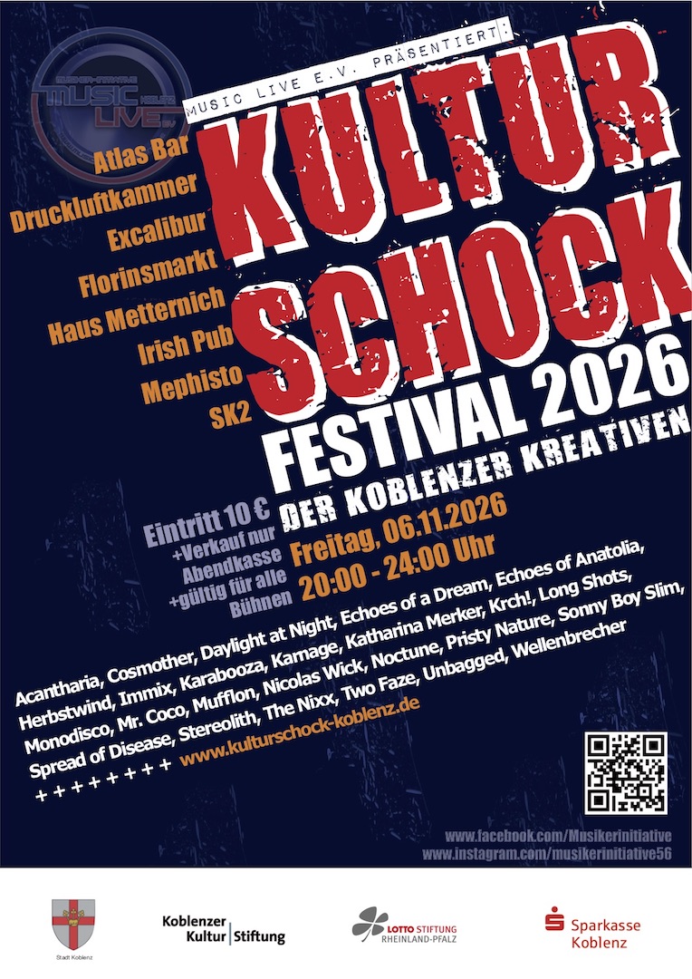Freitag, 06. November 2026 - Music Live – So klingt Koblenz!